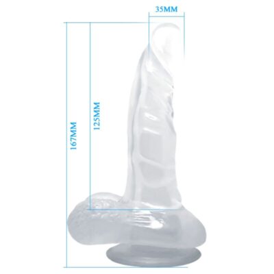 BAILE - DILDO TRASPARENTE 16.7 CM - immagine 2
